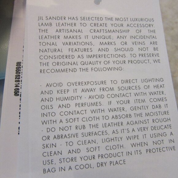 Jil Sander Medium "Link" Crossbody Bag in Aquamarine & Silver Hardware NWT - Picture 16 of 16